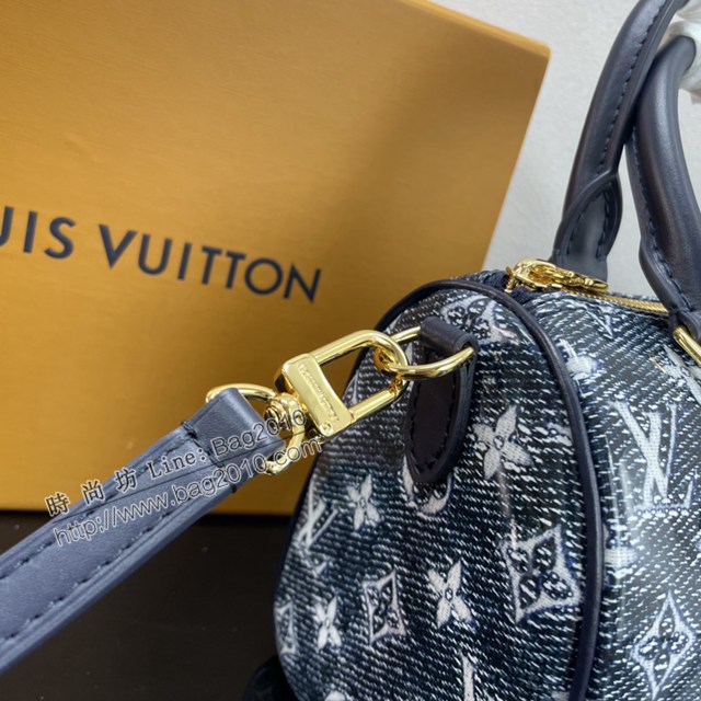 Lv路易威登2023專櫃新款Speedy Bandoulière20手袋 LV提花帆布手提肩背女包 M23069 ydh5116